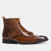 Men Retro Tassel Slip Resistant Side  zip Business Boot