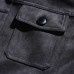 Men's Vintage Suede Single Breasted Stand Collar Jacket 65731063Y