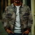 Men's Casual Camouflage Baseball Leather Jacket 26324545F